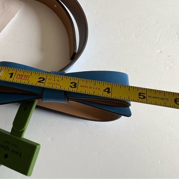 KATE SPADE BOW FRONT BELT FAUX LEATHER BLUE SIZE MEDIUM NWT main image 7